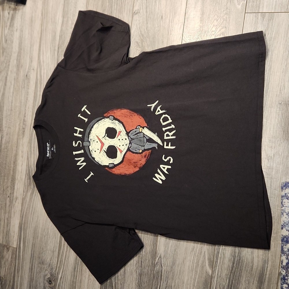 EUC Friday The 13th I Wish It Was Friday Men's sz XL 100% cotton tshirt
